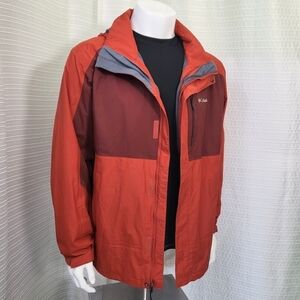 Columbia Interchange Jacket Wind Resistant Shell (No liner) Red/Dark Red Men's L